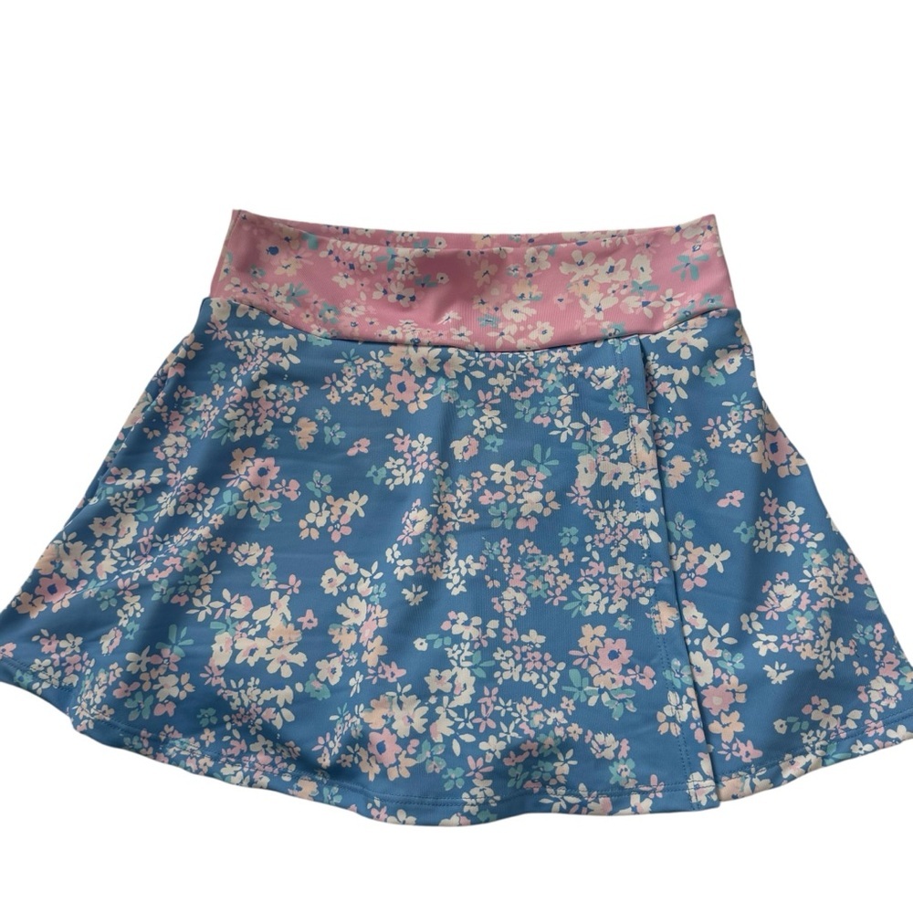 As revival Altar’d state blue pink floral active tennis skort XS